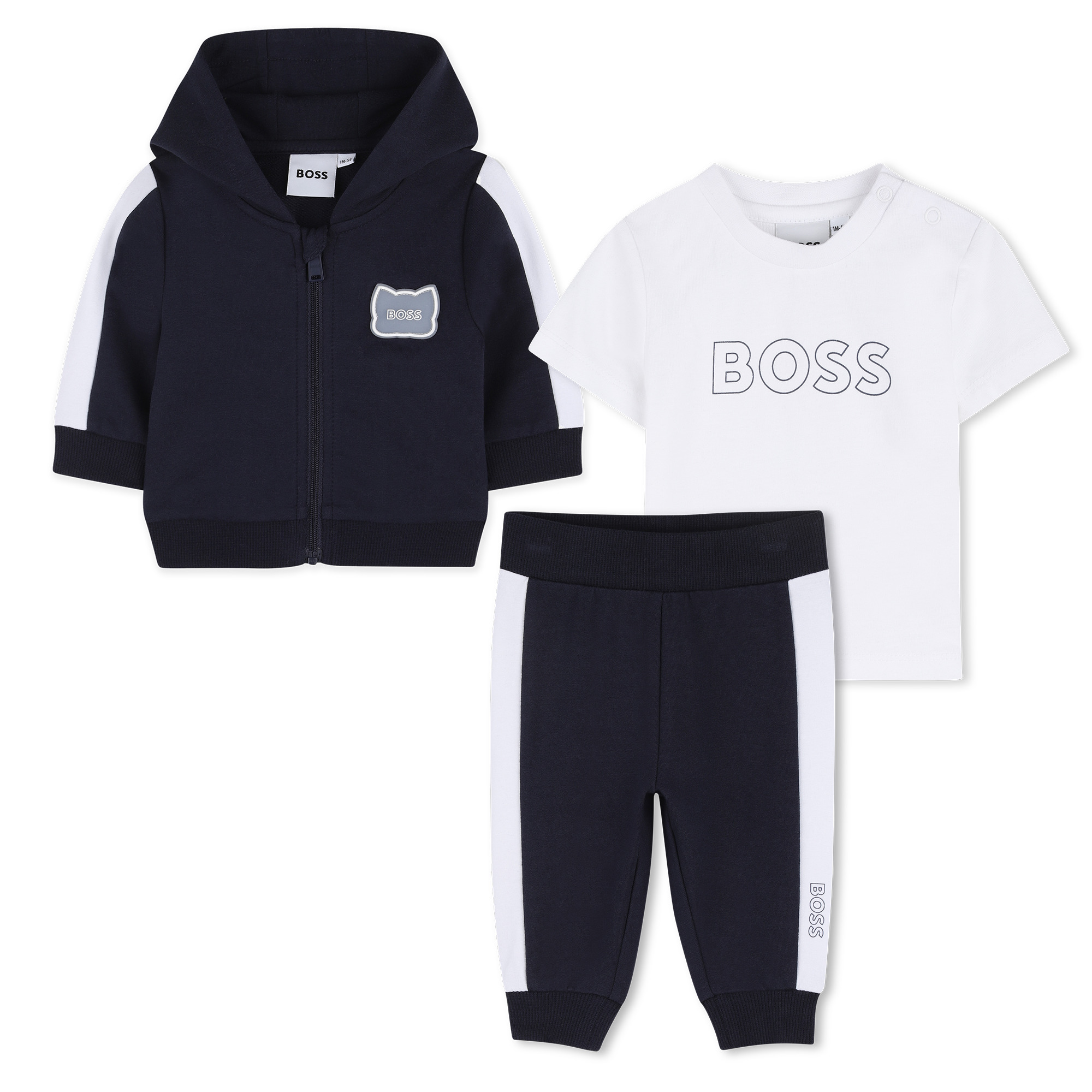 Ensemble cardigan, pantalon et tee-shirt
