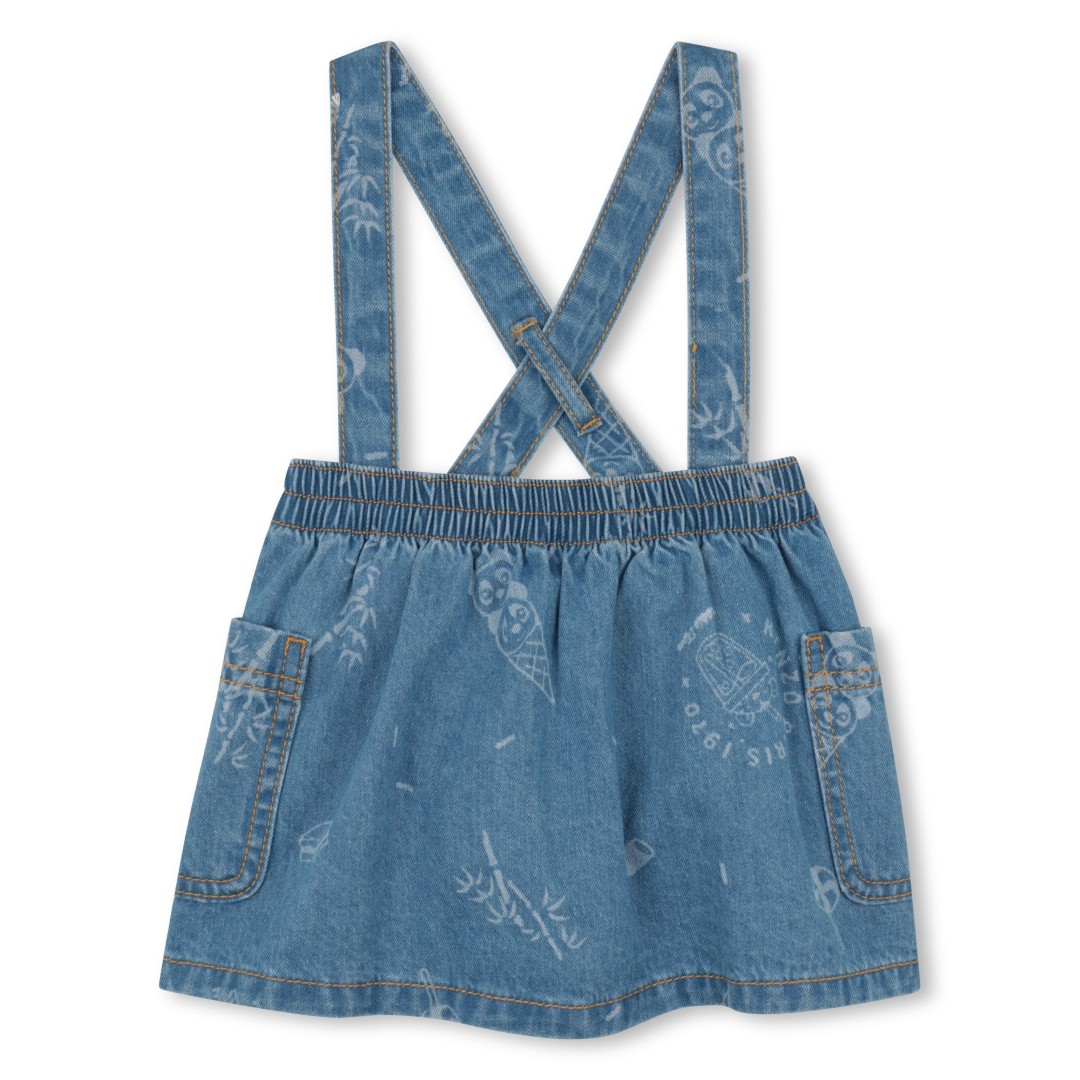 Jupe à bretelles en denim