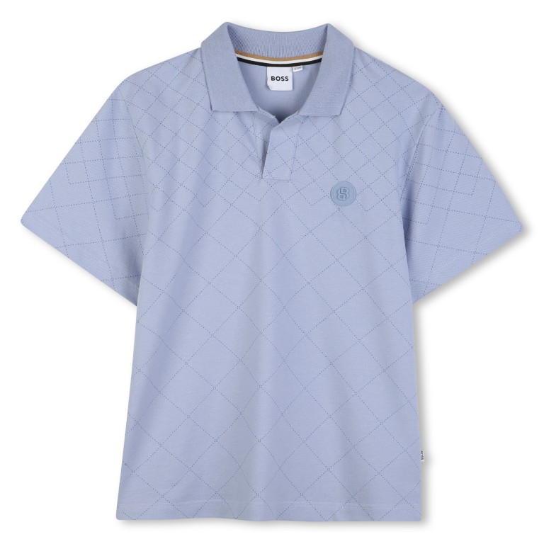 Polo manches courtes effet matelassé