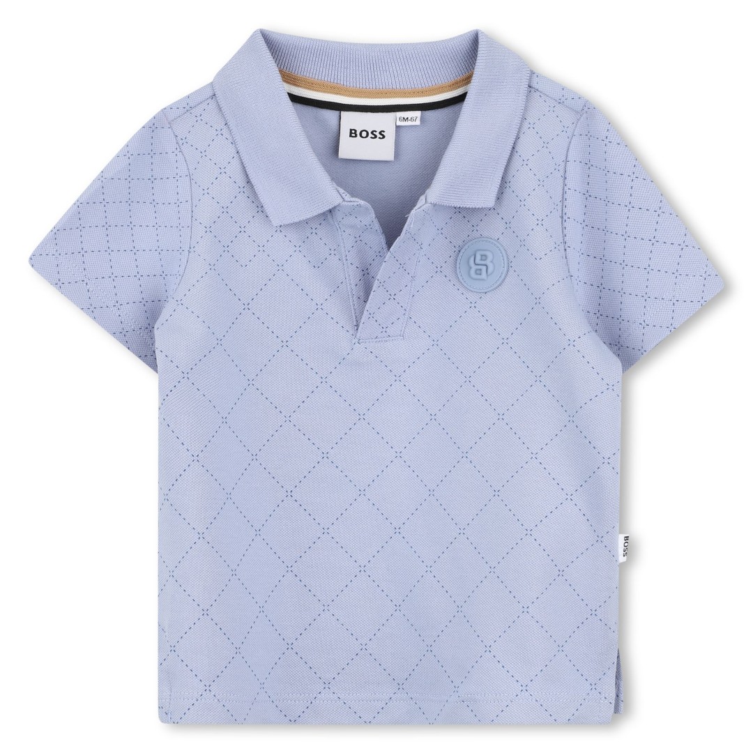 Polo manches courtes effet matelassé