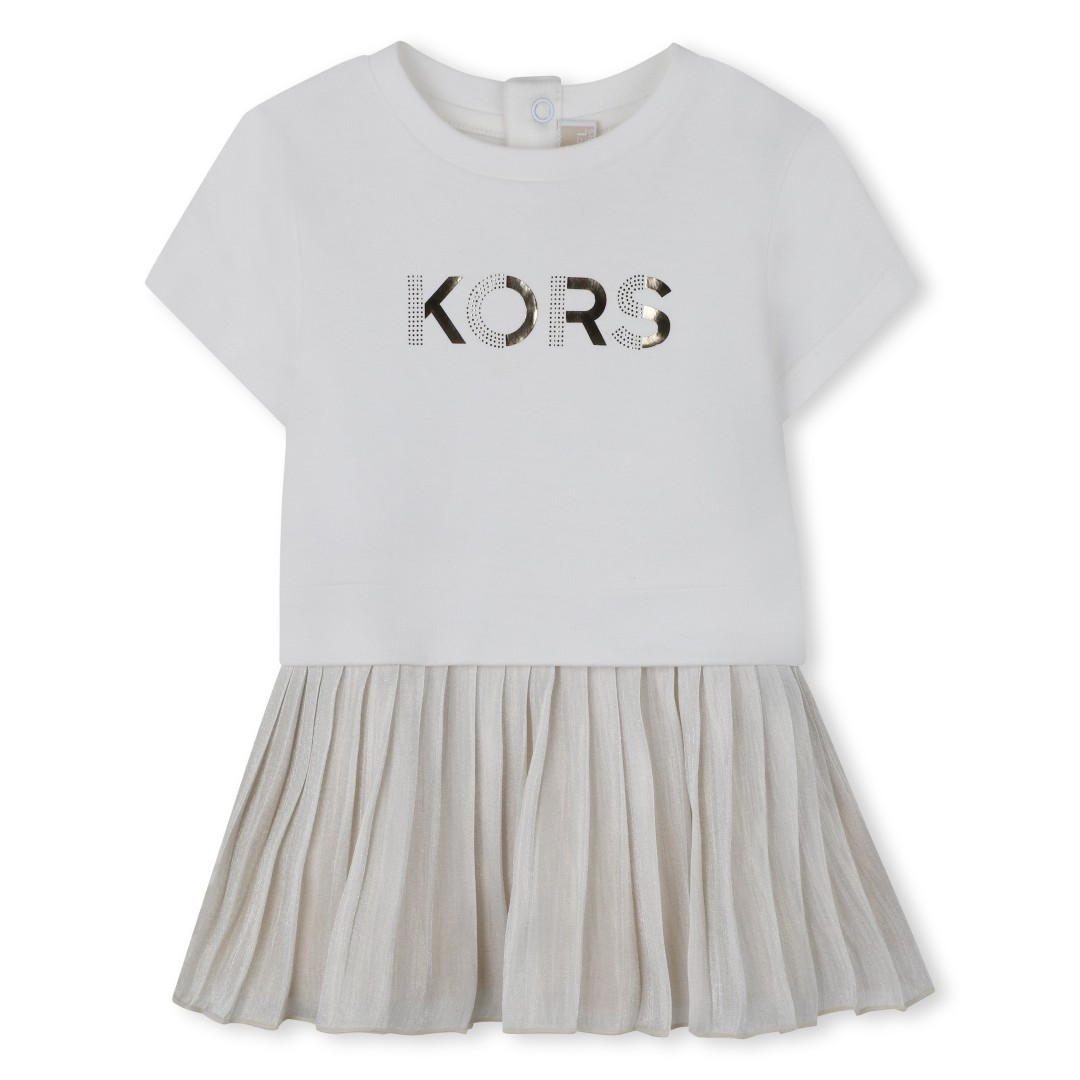 Robe bi-matière manches courtes