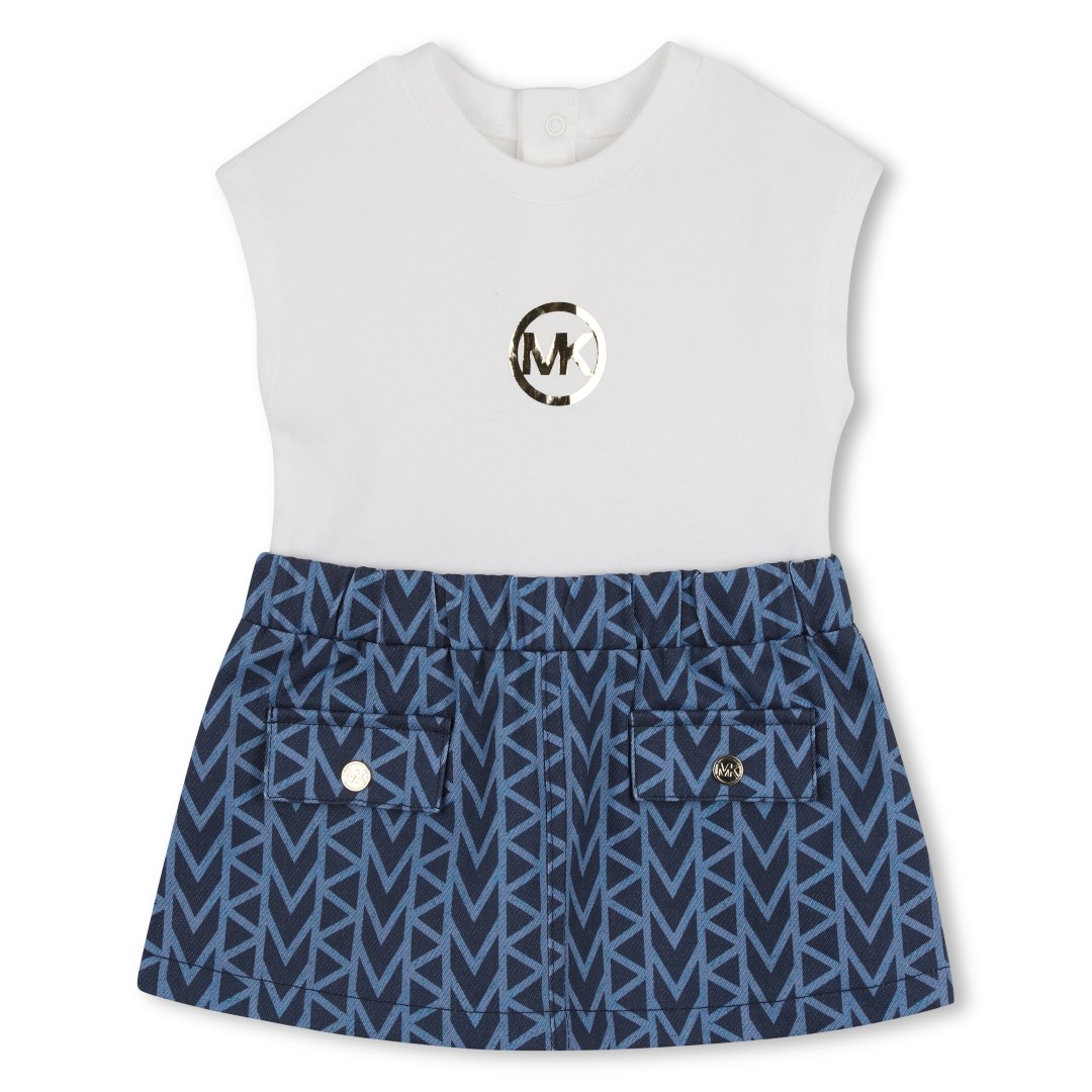 Robe bi-matière sans manches