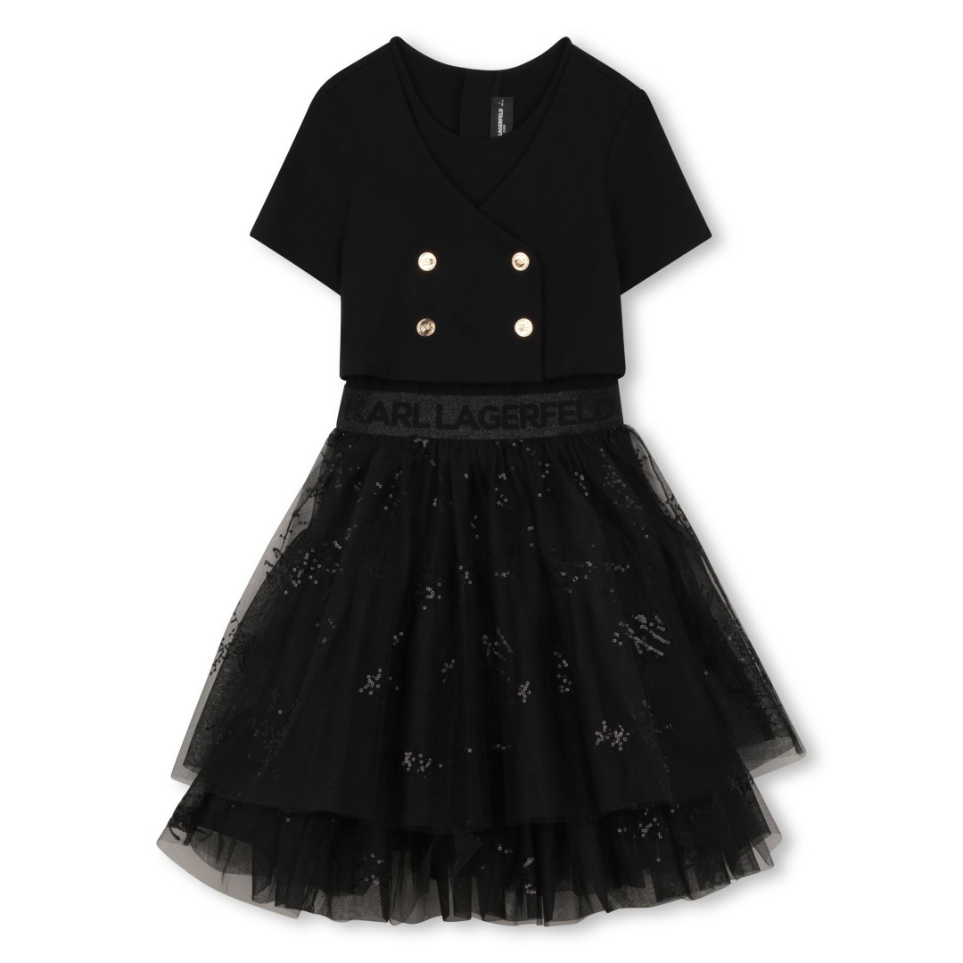 Robe de cérémonie bi-matière