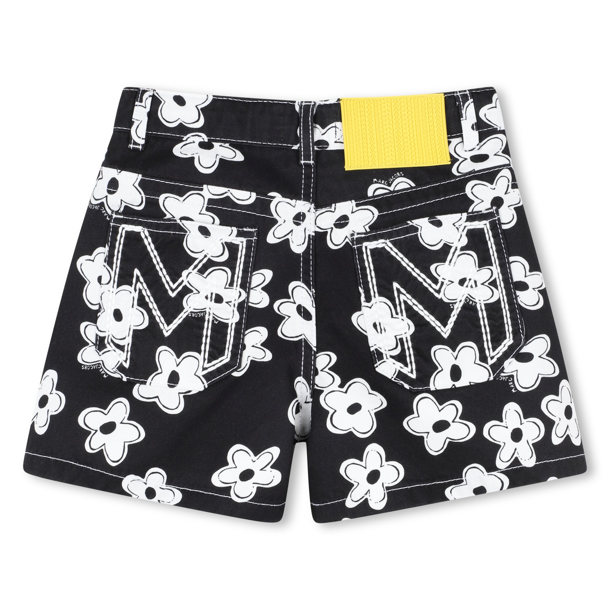 Short en drill imprimé fleurs – Image 2
