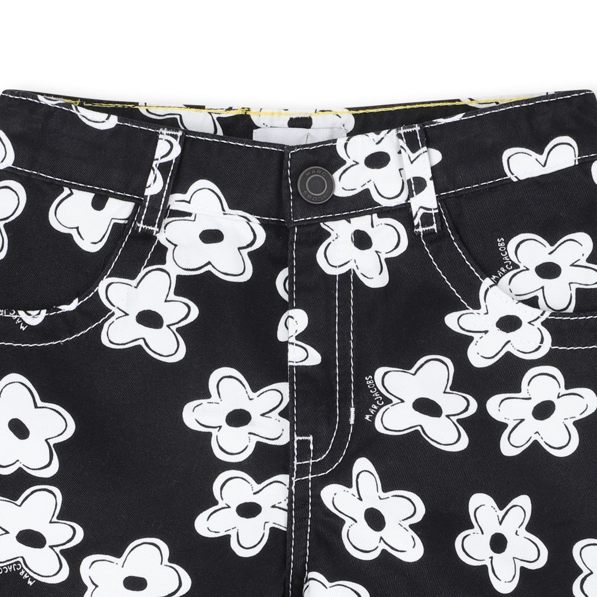 Short en drill imprimé fleurs – Image 3